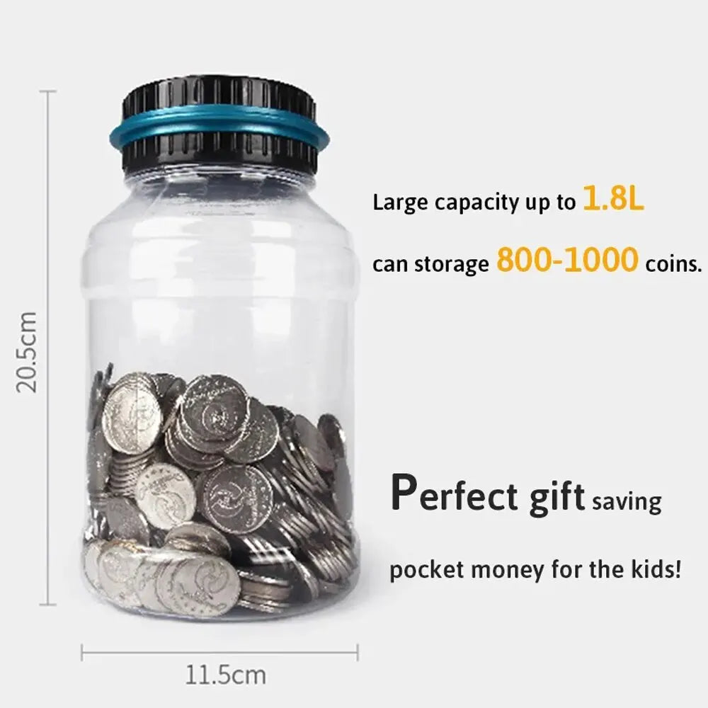 Electronic Piggy Bank Counter Coin Digital LCD Counting Coin Money Saving Box Jar Coins Storage Box For USD EURO Money Gifts